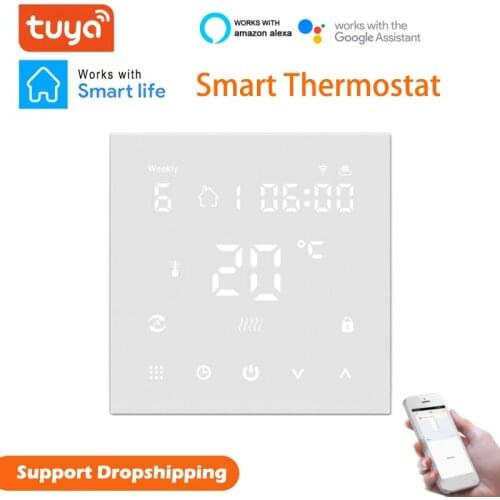 Tuya WiFi Smart Thermostat Temperature Voice Controller For Electric Floor Heating,Water/Gas Boiler Work With Alexa Google Home