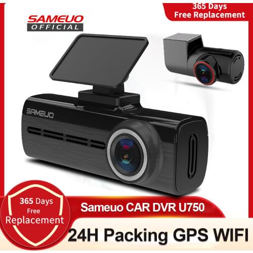 Sameuo U750 Pro Dash Cam Rear View GPS Auto Dashcam WIFI For Car Camera 1440P 2K Video Recorder Reverse Dvr 24H Parking Monitor