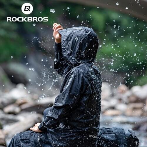 ROCKBROS Outdoor Sports Waterproof Rain Coat Men Cycling Jacket Bike Running Jersey Reflective Bicycle Hooded Windbreaker
