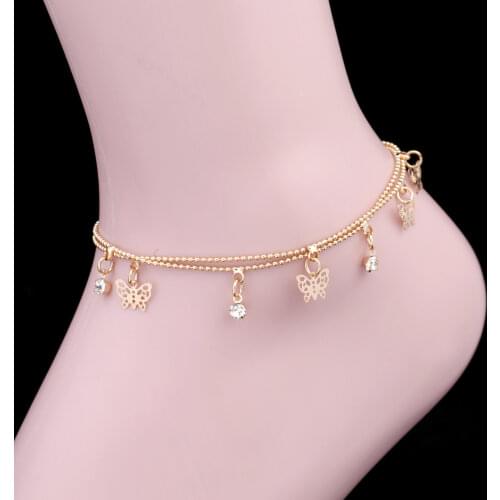Gold Butterfly Anklet for Women Butterfly Ankle Bracelet Ankle Bracelet Stainless Steel Butterfly for Her