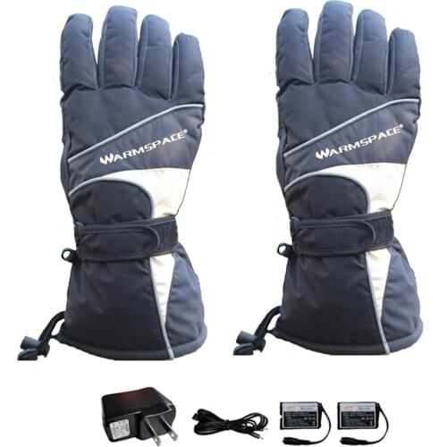 1 Pair Rechargeable Heated Gloves Women Men USB Electric Winter Waterproof Warm Gloves US/EU Plug