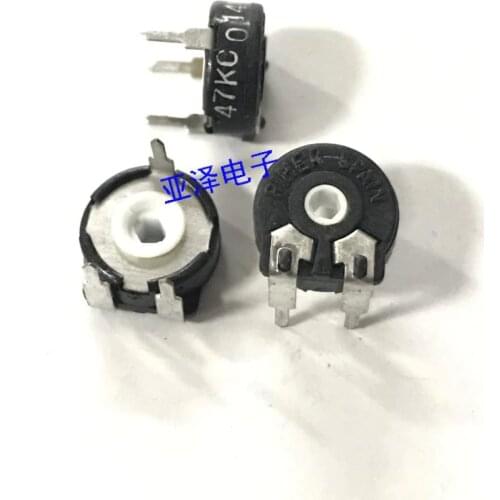 2pcs Imported original PIHER Spain potentiometer PT10-47K horizontal rotary adjustable resistor six angle hole