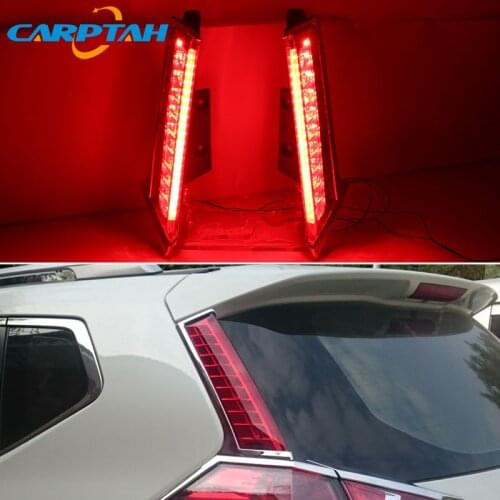 2PCS LED Rear Fog Lamp For Nissan X-trail T32 2014 - 2020 Car LED Bumper Light Brake Light Reflector Rear Decoration Lamp