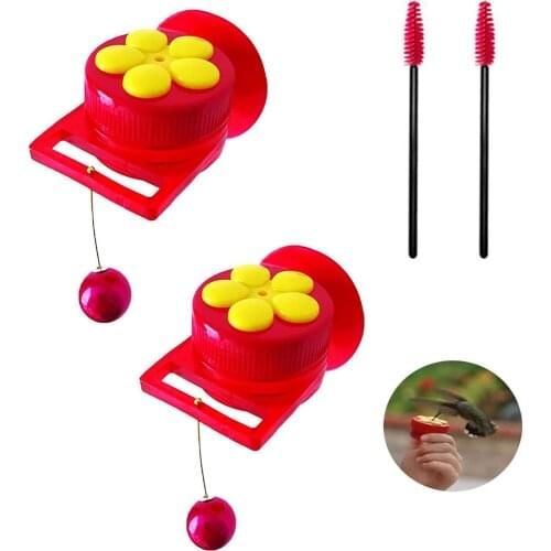 4pcs/set Handheld Hummingbird Feeders Pet Birds Feeding With Suction Cup Multifunctional Mini Feeder Creative Straws For Pets
