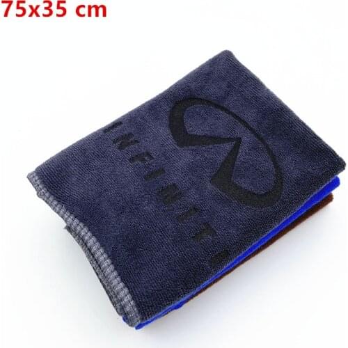 75x35 For Infiniti FX35 Q50 Q30 ESQ QX50 QX60 QX70 EX JX35 G35 G37 Car Wash Microfiber Towel Car Cleaning Drying Cloth Hemming