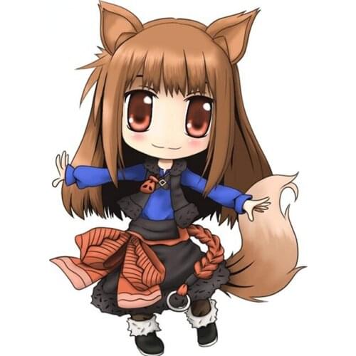 Spice and Wolf Car Sticker Interesting Personality Windshield Motorcycle Decal Windshield Laptop Car Styling Art Pattern Anti-UV