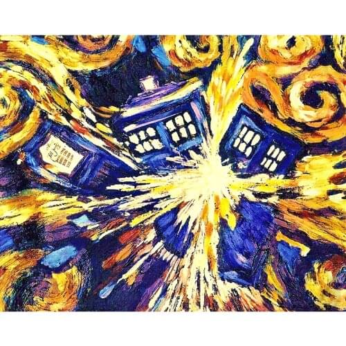 Diy 5D Doctor Who Van Gogh Starry Night Full Diamond Painting Cross Stitch Kits Art Artist 3D Paint By Diamonds
