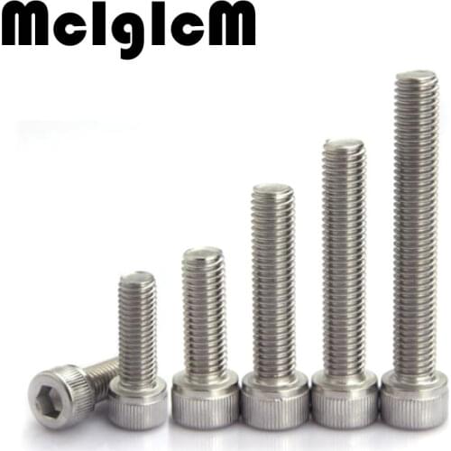 H062 M5 Bolt M5 Screw Stainless Steel Hex Socket Cap Screw, 304 Stainless Allen Bolt, DIN912 M5*45MM Free Shipping