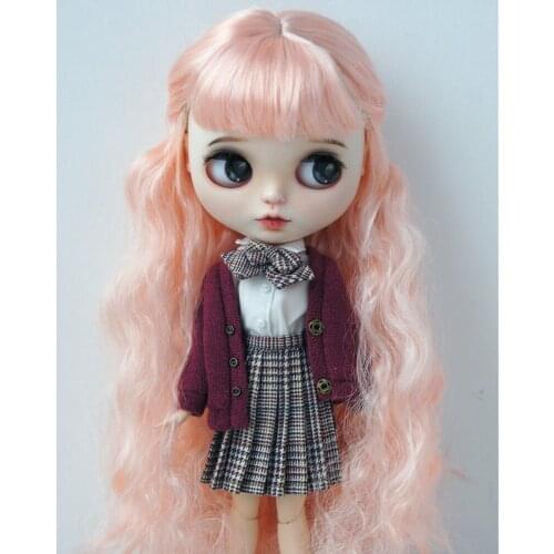 JD417 9-10inch 23-25CM Long wave Lady Princess synthetic mohair BJD wigs 1/3 SD Blyth Doll accessories