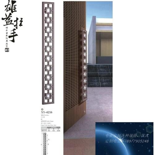 Chinese antique wooden door handle door handle modern European luxury craft hollow bronze glass door handle