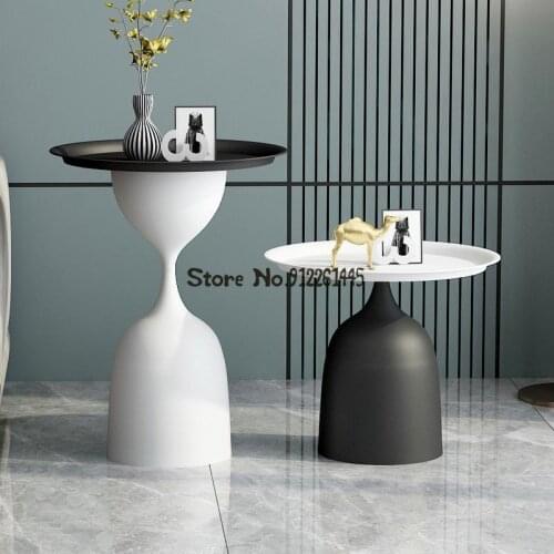 Nordic creative round side table modern minimalist ins living room small round table iron corner table sofa small coffee table s
