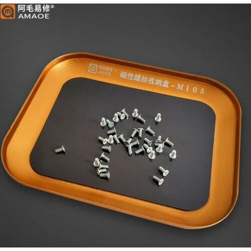 Amaoe M105/M106 Magnetic Aluminum Alloy Screw Storage Box Screw Containers Electronic Component Storage Case For Phone Tools