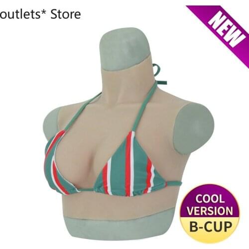 New B cup Artificial Breast Forms Realistic Silicone fake Boobs for drag queen shemale Transgender crossdresser