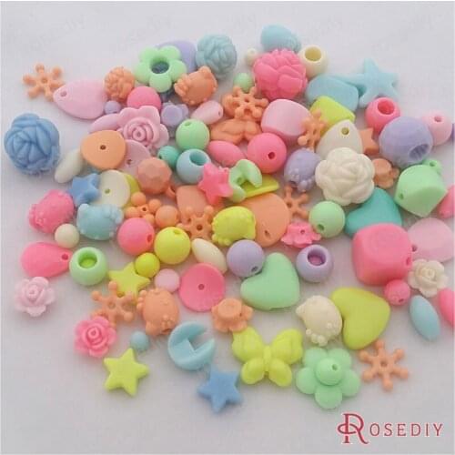 Wholesale 6mm-20mm Random Mix Acrylic Beads Diy Jewelry Findings Accessories 500g Roughly 600-650pcs(JM7520)