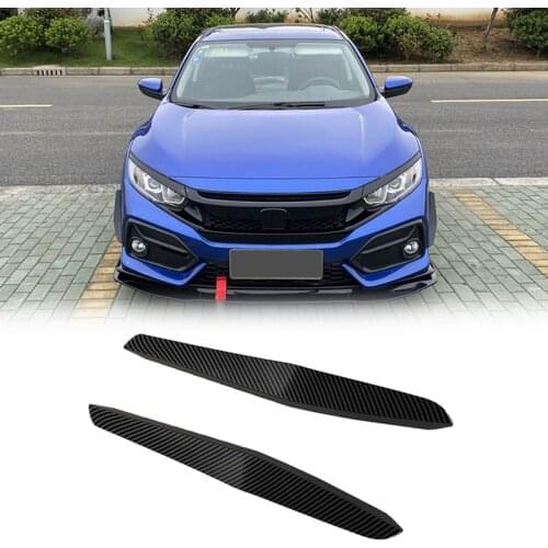 Front Bumper Lip Splitter Fin Air Knife Auto Body Kit Car Spoiler for Honda Civic FK8 Si Type-R 2019-2021