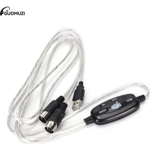 MIDI Interface To USB Cable Converter Connector PC To Synthesizer Music Keyboard Instrument Cable Adapter For Home Music Studio