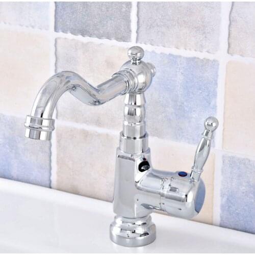 Basin Faucets Polished Chrome Bathroom Faucet Basin Tap Single Handle Hot and Cold Water Mixer Taps zsf635