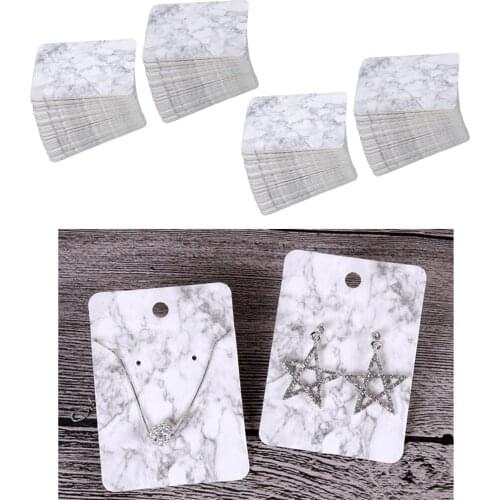 Package of 200 Pieces Unique Marble Pattern Styles Paper Earring Cards for Jewelry Display