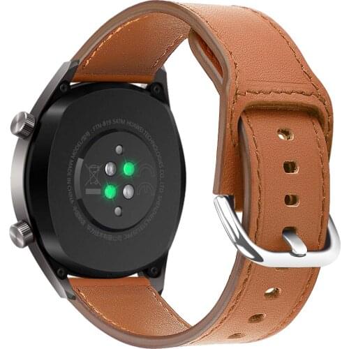 Watch Bands Compatible with Huawei GT2 46mm Leather Watch Straps Replacement Genuine Leather Watchbands For 22mm Watch 73001