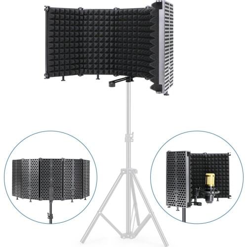 Foldable Microphone Soundproof Cover Noise Reduction Board Professional Recording Studio Five-Door Three-Door Soundproof Cover
