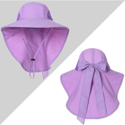Sun Hat With Neck Protection Women Summer Upf50 String Breathable Beach Fisherman Cimbing Outdoor Accessory For Teenagers
