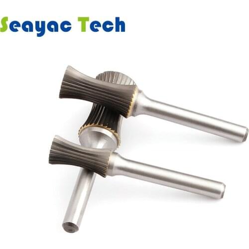 Concave Curved Boring Tool Tungsten Steel Milling Cutter Carbide Wood Carving Head Metal Rotating File U-type
