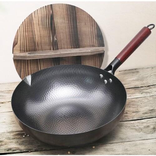Iron Wok High Quality Traditional Cookware Iron Wok Non-stick Pan Non-coating Pan
