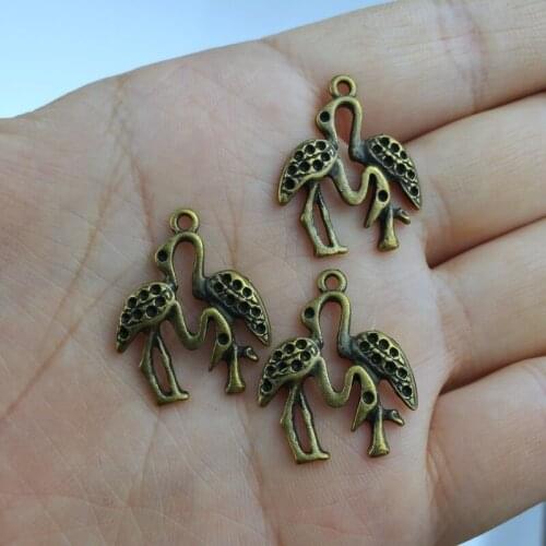 10 pieces / lot 22x27mm Alloy birds Findings charm pendants Antiqued bronze Fit Bracelet Necklace