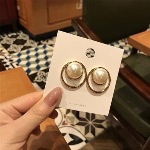 2021 Pearl Earrings for Woman Fashion Flower Crystal Earrings Charm Rhinestone Inlaid Jewelry Cute Earrings Gifts Best Choice