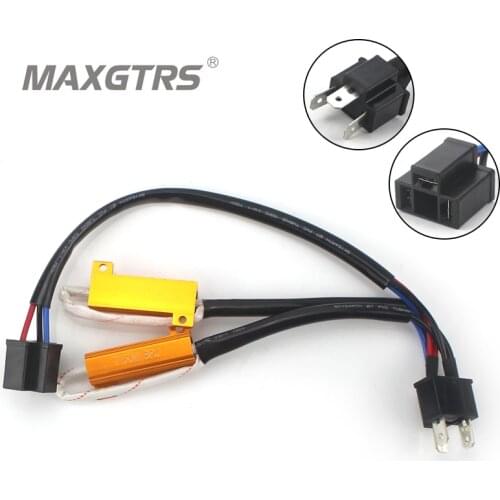 2x H1 H3 H4 H7 H8 H11 9005 9006 9007 H13 H16 50W Car LED Turn Singal Load Resistor Canbus Error Free Wiring Canceller Decoder