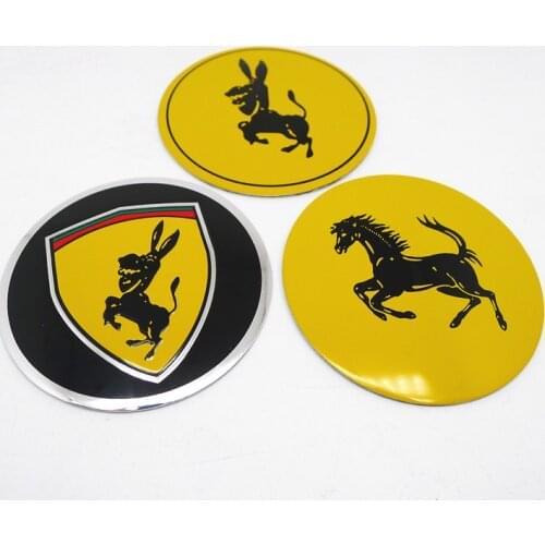 4pcs 65mm Wheel Center Cap Stickers Auto Rims Cover Donkey Horse Badge Emblems Car Styling Accessories