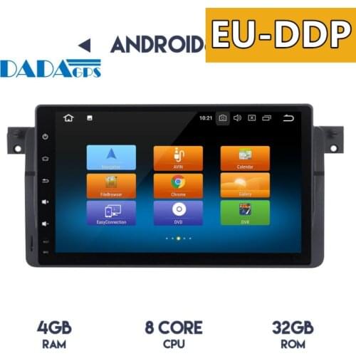 9" Android 8.0 Car Radio Player for BMW E46 M3 318i 320i with Octa Core 4GB+32GB Auto Stereo Multimedia GPS Map Navigation px5