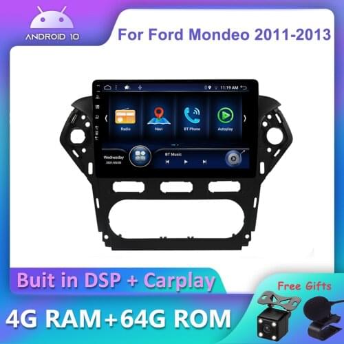Bosion Android 10.0 DSP CarPlay Car DVD Radio Multimedia Player For Ford Mondeo 2011-2013 2 din GPS Navigation DSP IPS