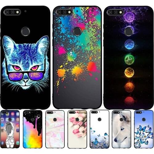 B Case For Huawei Honor 7C Case On Huawei Honor7C 5.99 inch Soft Silicone Phone Cover For Huawei Honor 7C LDN-LX3 TPU Cases