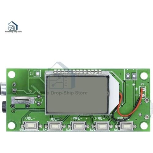 DSP PLL LCD Display FM transmitter Receiver Module (87-108MHZ) digital wireless microphone stereo Input