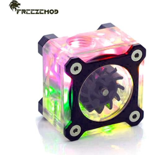 FREEZEMOD A-RGB Flow Indicator Symphony Flow Meter Armor Water Cooler Aluminum Alloy Shell for Water Flow Monitering Modding 5V
