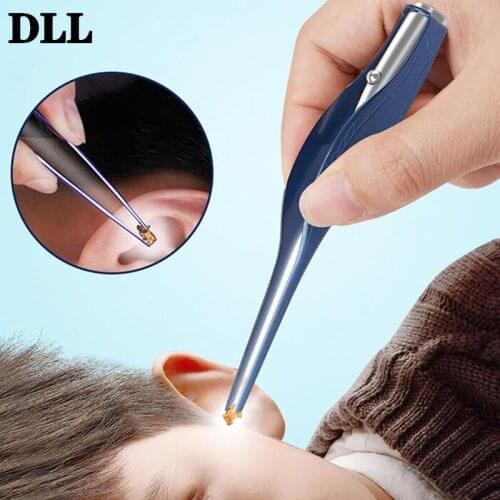 Ear Cleaner Tool LED Flashlight Ear Cleaner Earpick Wax Removal Tweezer Luminous Kids Curette Electric Cleaning Device New
