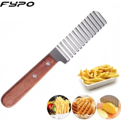 Wave Potato Cutter Slicer Fruit Vegetable Knife Stainless Steel Carrot Edged Knife Kitchen Gadget Cooking Tools Accessories