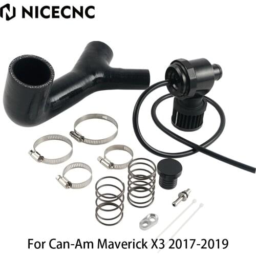 NICECNC Turbo Blow Off Valve Kit For Can-Am Maverick X3 2017-2019 2018 ATV Diverter Valve Billet Plug Aluminum CNC Accessories