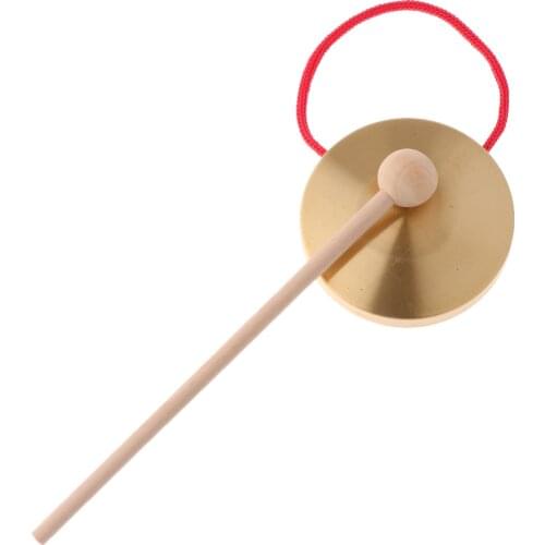 Mini Gongs Tambourine Cymbals Percussion Musical Instruments for Kids Babies Christmas Birthday Gift (10cm)