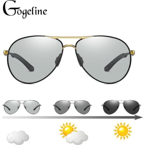 Photochromic Sunglasses for men women Pilot Discoloratio Polarized Sun Glasses Night Vision Glasses For Mens Chameleon Eyewear