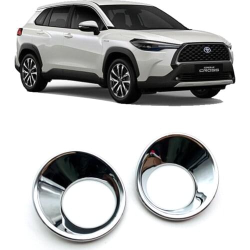 Front Fog Lamp Light Cover Ring Accessories For 2020 2021 Toyota Corolla Cross Car Styling ABS Chrome