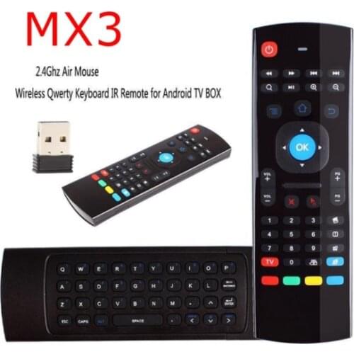 Latest 2.4G MX3 Air Mouse Smart Voice Remote Control RF Wireless Keyboard IR Learning fly Mouse MX3 for full HD H.265 Android