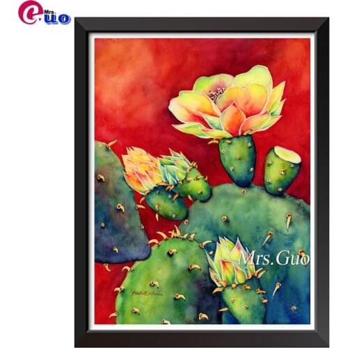 Desert Bloom Cactus Full Drill Square Round 3D DIY Diamond Painting Set Diamond Embroidery Mosaic Cross Stitch Home Decoration