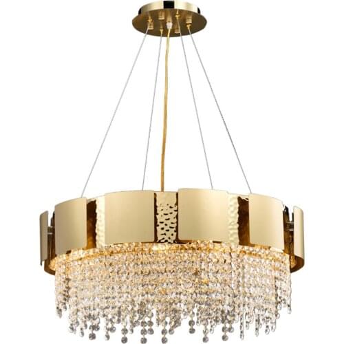 Modern Crystal Chandelier For Living Room Luxury Crystal Lamp Gold Stainless Steel Dining lighting