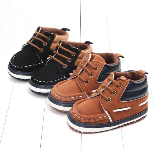 Spring Autumn baby shoes Warm Lace Up First Walkers Frosted Soft Bottom Toddler Shoes By Hand casual shoes Cotton Shoes