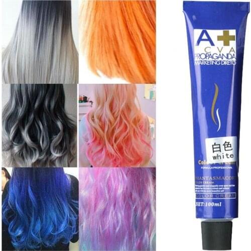 100ml Bright Hair Color Cream Long Lasting Hair Dye Cream Unisex Professional Color Styling Cooling Cream for Home Use