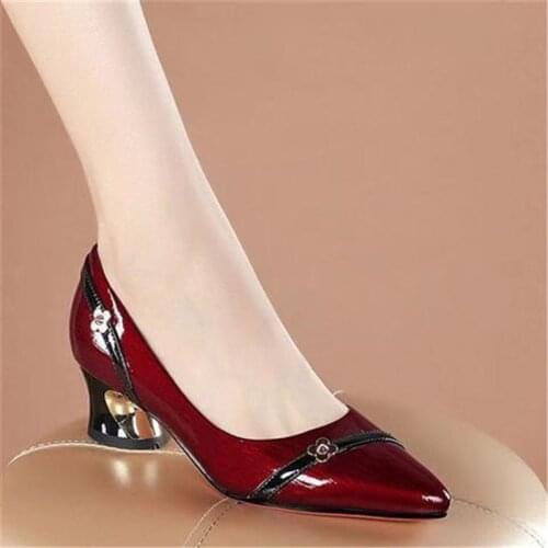 Women Fashion Sweet Comfortable Office High Heel Shoes Lady Casual Flock Black Office Shoes Femmes Hauts Talons