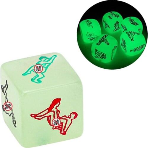 1 PCS Sex Dice For Couple Romance Love Humour Gambling Yoga action dice Gambling Points Funny Luminous Dice Night Party KTV Game
