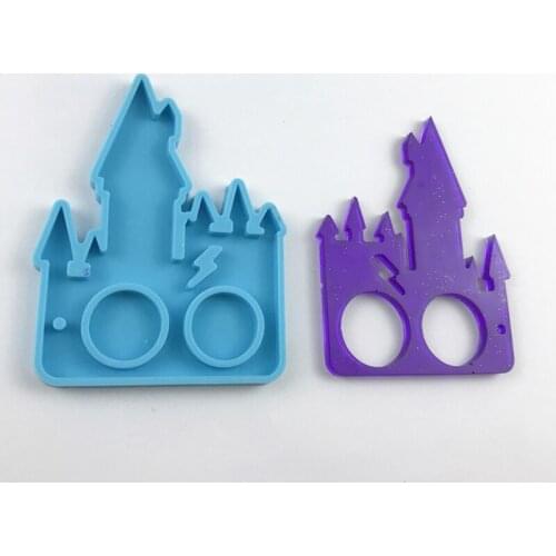 13MC Resin Keychain Molds Castle Defense Decorations Pendant Silicone Mold for DIY Gift Jewelry Crafts Home Decorations
